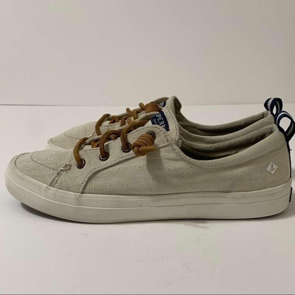 Sperry’s Slip-On Canvas Shoes with Leather Laces - Picture 3 of 11